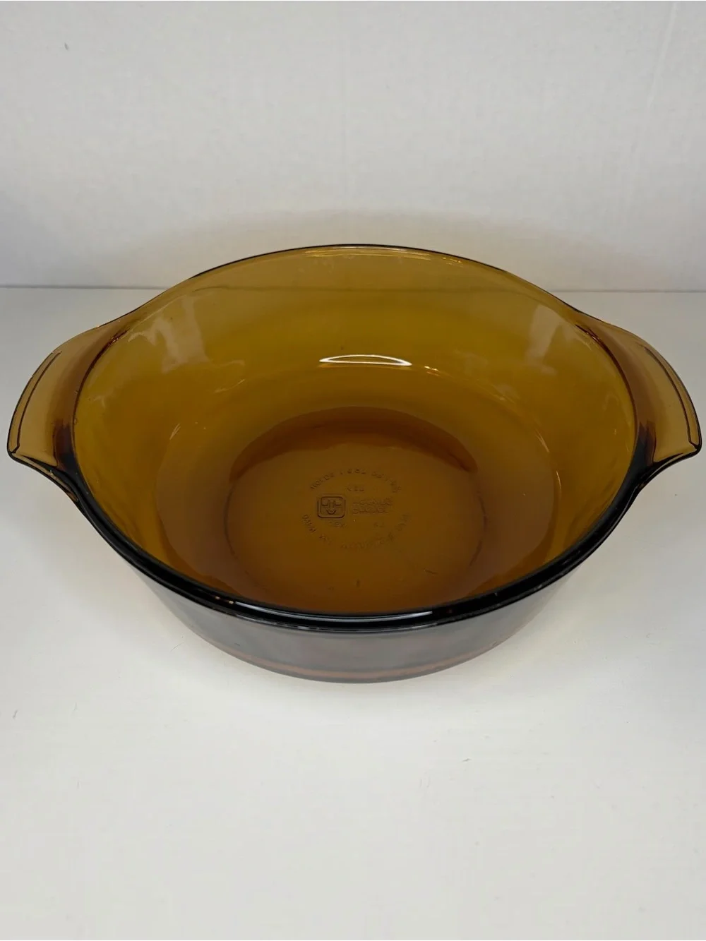Anchor ovenware Amber Glass Casserole Dish with Lid 1.5QT